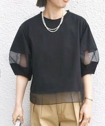 オーガンジードッキングTシャツ