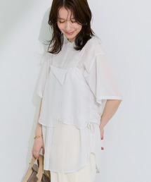 SET2点シアーストライプシャツ+ビスチェ