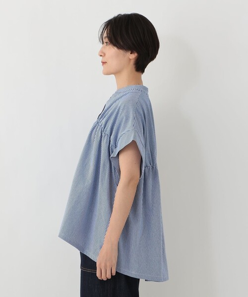 Afternoon Tea(アフタヌーンティー)の「ストライプシャーリングスキッパープルオーバー(シャツ/ブラウス・レディース・ブルー・MEDIUM)」の3枚目の写真