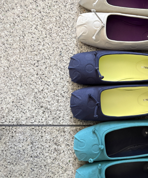 PORTERNA(ポルテナ)の「DOT SQUARE FLATS-TEAL BLUE(バレエシューズ・レディース・その他・25cm/23cm/24cm)」の5枚目の写真