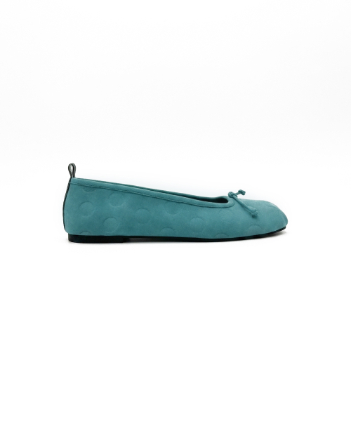 PORTERNA(ポルテナ)の「DOT SQUARE FLATS-TEAL BLUE(バレエシューズ・レディース・その他・25cm/23cm/24cm)」の2枚目の写真