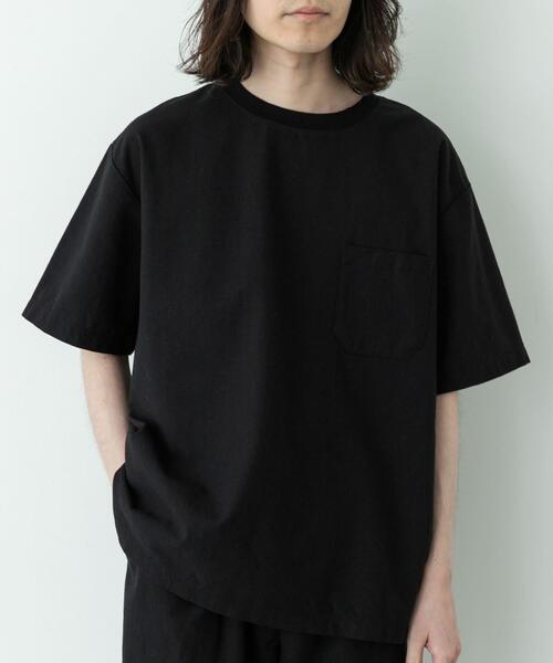 URBAN RESEARCH Sonny Label（アーバンリサーチサニーレーベル）の「接触冷感リネン混ショートスリーブTシャツ（Tシャツ/カットソー・メンズ・チャコールグレー/ストライプ/ブラック・X-LARGE/LARGE/MEDIUM）」の4枚目の写真