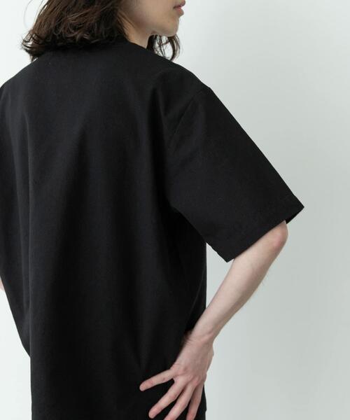 URBAN RESEARCH Sonny Label（アーバンリサーチサニーレーベル）の「接触冷感リネン混ショートスリーブTシャツ（Tシャツ/カットソー・メンズ・チャコールグレー/ストライプ/ブラック・X-LARGE/LARGE/MEDIUM）」の5枚目の写真