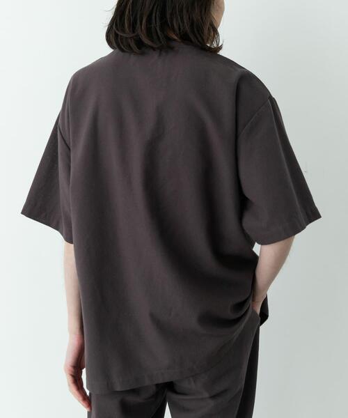 URBAN RESEARCH Sonny Label（アーバンリサーチサニーレーベル）の「接触冷感リネン混ショートスリーブTシャツ（Tシャツ/カットソー・メンズ・チャコールグレー/ストライプ/ブラック・X-LARGE/LARGE/MEDIUM）」の14枚目の写真