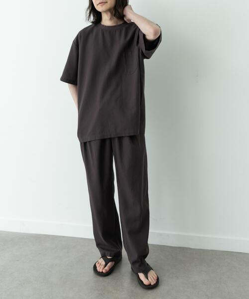 URBAN RESEARCH Sonny Label（アーバンリサーチサニーレーベル）の「接触冷感リネン混ショートスリーブTシャツ（Tシャツ/カットソー・メンズ・チャコールグレー/ストライプ/ブラック・X-LARGE/LARGE/MEDIUM）」の16枚目の写真