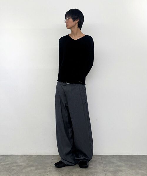 MISEKISEOUL MEN(ミセキソウルメンズ)の「Vneck layered knit top BLACK(ニット/セーター・メンズ・その他・1/2/3)」の5枚目の写真