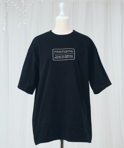 miacharme（ミアシャルム）の「ロゴTシャツ（Tシャツ/カットソー・レディース・ブラック/ベージュ・MEDIUM/LARGE）」の10枚目の写真