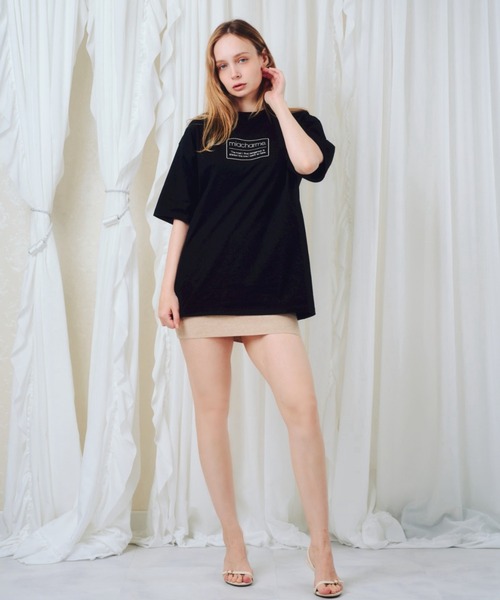 miacharme（ミアシャルム）の「ロゴTシャツ（Tシャツ/カットソー・レディース・ブラック/ベージュ・MEDIUM/LARGE）」の21枚目の写真