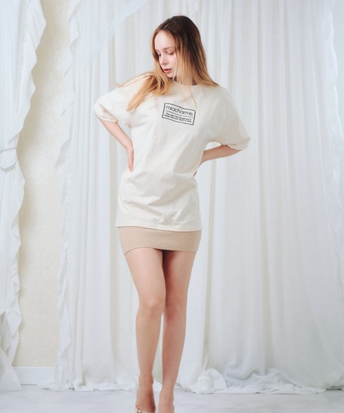 miacharme（ミアシャルム）の「ロゴTシャツ（Tシャツ/カットソー・レディース・ブラック/ベージュ・MEDIUM/LARGE）」の14枚目の写真