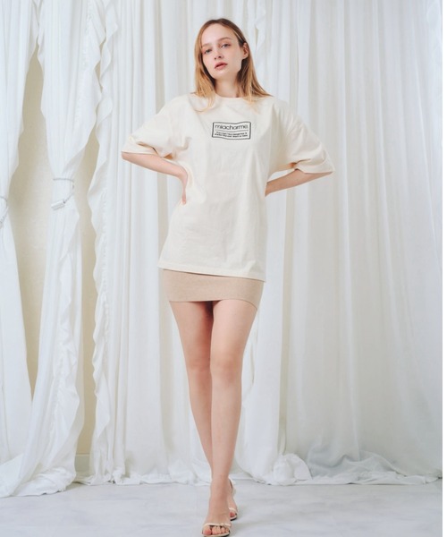 miacharme（ミアシャルム）の「ロゴTシャツ（Tシャツ/カットソー・レディース・ブラック/ベージュ・MEDIUM/LARGE）」の11枚目の写真