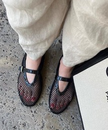 メッシュパンプス メッシュ フラットシューズ パンプス フラットパンプス ストラップ ストラップパンプス 靴 シューズ メリージェーン 軽量 通気性