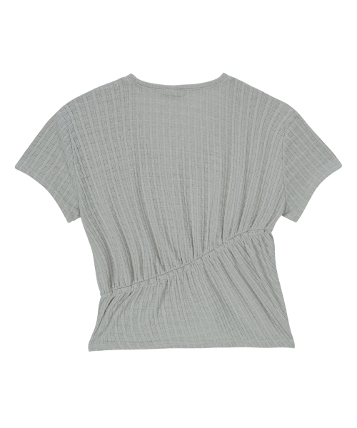 ASON（アズオン）の「SOFT SHIRRING TEE / GRAY（Tシャツ/カットソー・レディース・その他・FREE）」の3枚目の写真