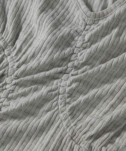 ASON（アズオン）の「SOFT SHIRRING TEE / GRAY（Tシャツ/カットソー・レディース・その他・FREE）」の6枚目の写真