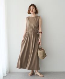 【接触冷感】カットノースリーブワンピース