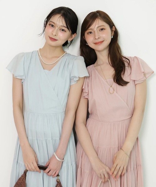 Apuweiser-riche（アプワイザーリッシェ）の「ミストカラーティアードワンピース（ワンピース・レディース・グリーン系その他2/ピンク/ライトブルー/ブラック系その他2・2/1/0）」の6枚目の写真