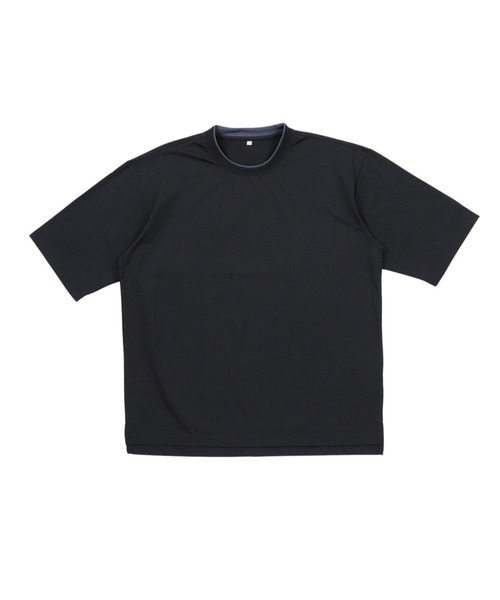 TETE(テット)の「【シンプル・定番・着回し力抜群】接触冷感スノードライレイヤード襟Tシャツ/半袖Tシャツ 96622 4色展開|オーバーサイズ クルーネック メンズ 大人カジュアル デイリーT 夏(Tシャツ/カットソー・メンズ・チャコールグレー/ホワイト/ベージュ/ブラック・MEDIUM/X-LARGE/LARGE)」の10枚目の写真