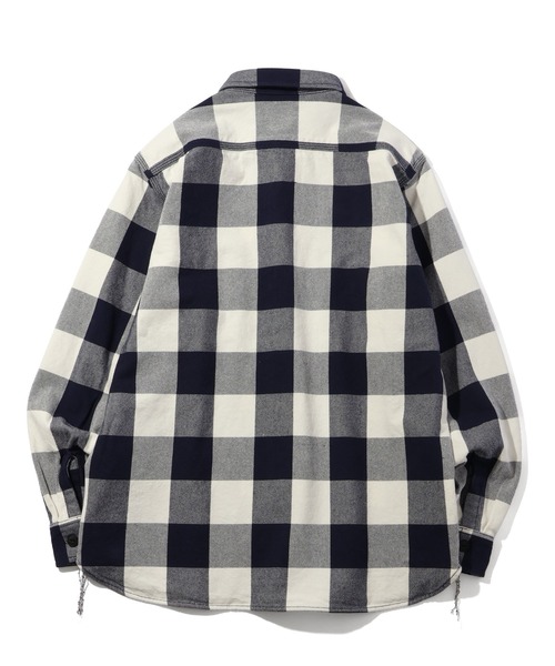 HOUSTON（ヒューストン）の「【HOUSTON/ヒューストン】BLOCK CHECK VIYELLA SHIRT/ブロックチェックビエラシャツ（シャツ/ブラウス・メンズ・ネイビー/ブラック/グリーン系/レッド/ブラウン・M/L/XL）」の16枚目の写真