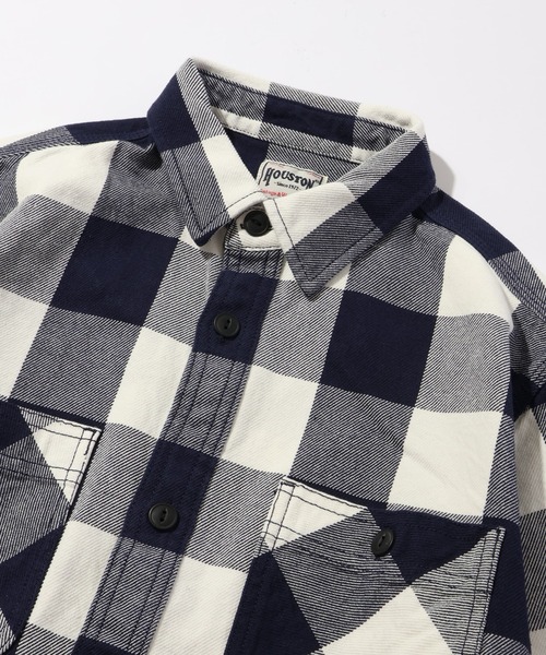 HOUSTON（ヒューストン）の「【HOUSTON/ヒューストン】BLOCK CHECK VIYELLA SHIRT/ブロックチェックビエラシャツ（シャツ/ブラウス・メンズ・ネイビー/ブラック/グリーン系/レッド/ブラウン・M/L/XL）」の17枚目の写真