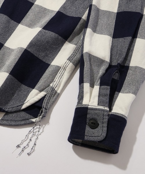 HOUSTON（ヒューストン）の「【HOUSTON/ヒューストン】BLOCK CHECK VIYELLA SHIRT/ブロックチェックビエラシャツ（シャツ/ブラウス・メンズ・ネイビー/ブラック/グリーン系/レッド/ブラウン・M/L/XL）」の19枚目の写真