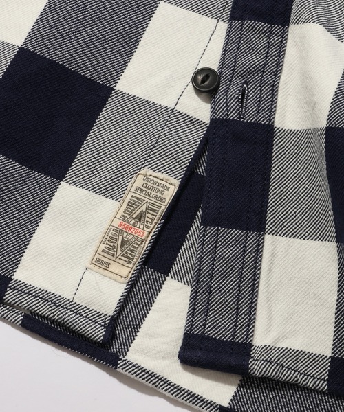 HOUSTON（ヒューストン）の「【HOUSTON/ヒューストン】BLOCK CHECK VIYELLA SHIRT/ブロックチェックビエラシャツ（シャツ/ブラウス・メンズ・ネイビー/ブラック/グリーン系/レッド/ブラウン・M/L/XL）」の20枚目の写真