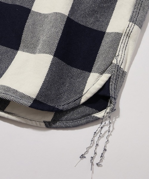 HOUSTON（ヒューストン）の「【HOUSTON/ヒューストン】BLOCK CHECK VIYELLA SHIRT/ブロックチェックビエラシャツ（シャツ/ブラウス・メンズ・ネイビー/ブラック/グリーン系/レッド/ブラウン・M/L/XL）」の21枚目の写真
