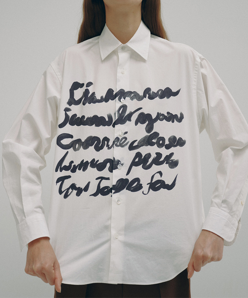 Spick & Span(スピックアンドスパン)の「《一部店舗+WEB限定》Typography Regular Shirts(シャツ/ブラウス・レディース・ホワイト・FREE)」の1枚目の写真