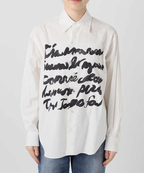 Spick & Span(スピックアンドスパン)の「《一部店舗+WEB限定》Typography Regular Shirts(シャツ/ブラウス・レディース・ホワイト・FREE)」の2枚目の写真