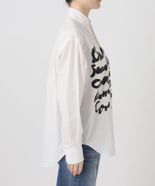 Spick & Span(スピックアンドスパン)の「《一部店舗+WEB限定》Typography Regular Shirts(シャツ/ブラウス・レディース・ホワイト・FREE)」の5枚目の写真