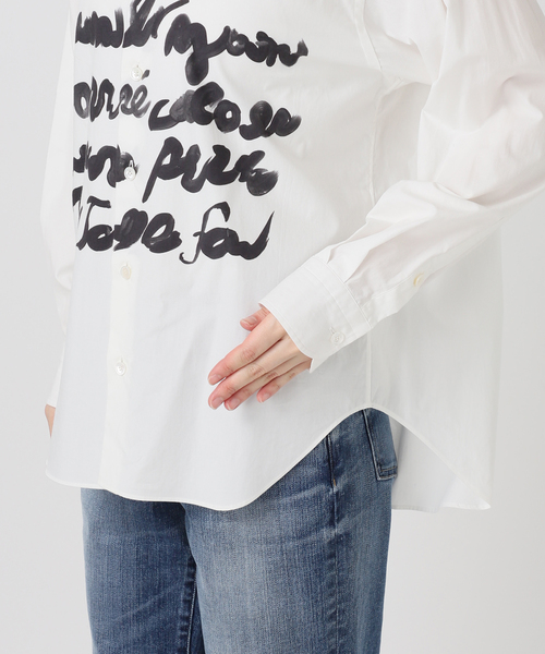 Spick & Span(スピックアンドスパン)の「《一部店舗+WEB限定》Typography Regular Shirts(シャツ/ブラウス・レディース・ホワイト・FREE)」の7枚目の写真