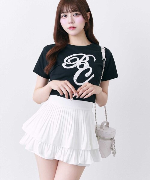OLIVE des OLIVE（オリーブデオリーブ）の「【Belle Charme】Tweed Pleats Mini Skirt（スカート・レディース・ピンク/グレー/オフホワイト・FREE）」の6枚目の写真