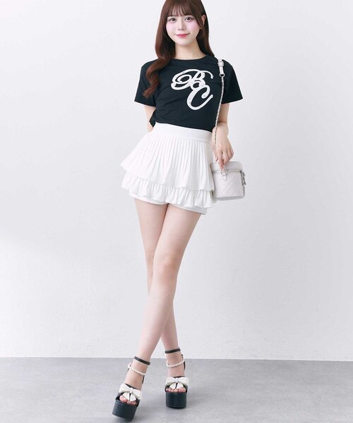 OLIVE des OLIVE（オリーブデオリーブ）の「【Belle Charme】Tweed Pleats Mini Skirt（スカート・レディース・ピンク/グレー/オフホワイト・FREE）」の7枚目の写真