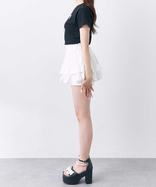 OLIVE des OLIVE（オリーブデオリーブ）の「【Belle Charme】Tweed Pleats Mini Skirt（スカート・レディース・ピンク/グレー/オフホワイト・FREE）」の9枚目の写真