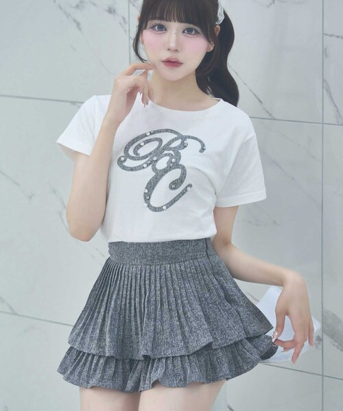 OLIVE des OLIVE（オリーブデオリーブ）の「【Belle Charme】Tweed Pleats Mini Skirt（スカート・レディース・ピンク/グレー/オフホワイト・FREE）」の17枚目の写真
