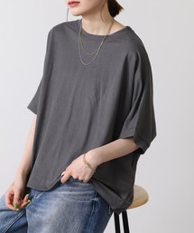 接触冷感ピケ ドルマンプルオーバー 半端袖