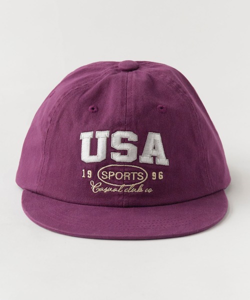 Chick(チック)の「USA Logo Embroidered Baseball Cap / USA ロゴ刺繍 ベースボールキャップ フラットバイザー レディース メンズ 2026年 夏 夏服(キャップ・レディース・ブラック/ブラウン/ベージュ/ネイビー/パープル・FREE)」の12枚目の写真