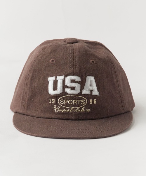 Chick(チック)の「USA Logo Embroidered Baseball Cap / USA ロゴ刺繍 ベースボールキャップ フラットバイザー レディース メンズ 2026年 夏 夏服(キャップ・レディース・ブラック/ブラウン/ベージュ/ネイビー/パープル・FREE)」の15枚目の写真
