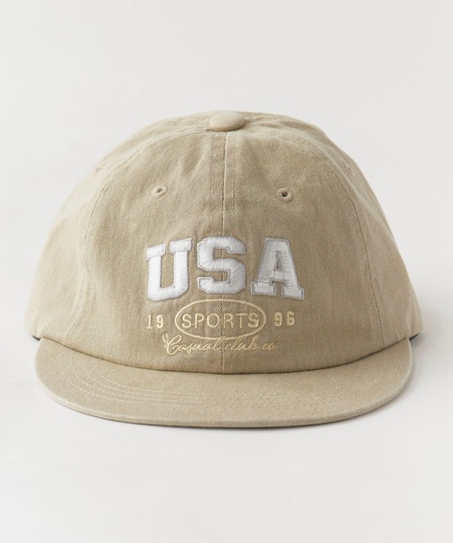 Chick(チック)の「USA Logo Embroidered Baseball Cap / USA ロゴ刺繍 ベースボールキャップ フラットバイザー レディース メンズ 2026年 夏 夏服(キャップ・レディース・ブラック/ブラウン/ベージュ/ネイビー/パープル・FREE)」の14枚目の写真