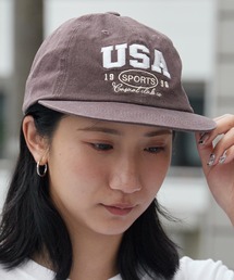 Chick（チック）の「USA Logo Embroidered Baseball Cap / USA ロゴ刺繍 ベースボールキャップ フラットバイザー レディース メンズ 秋 秋服 2026年秋冬（キャップ）」