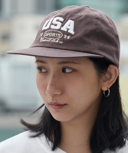 Chick(チック)の「USA Logo Embroidered Baseball Cap / USA ロゴ刺繍 ベースボールキャップ フラットバイザー レディース メンズ 秋 秋服 2026年秋冬(キャップ・レディース・ブラック/ブラウン/ベージュ/ネイビー/パープル・FREE)」の17枚目の写真
