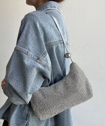 【WEB限定】 ワンハンドルメタリックビーズバッグ