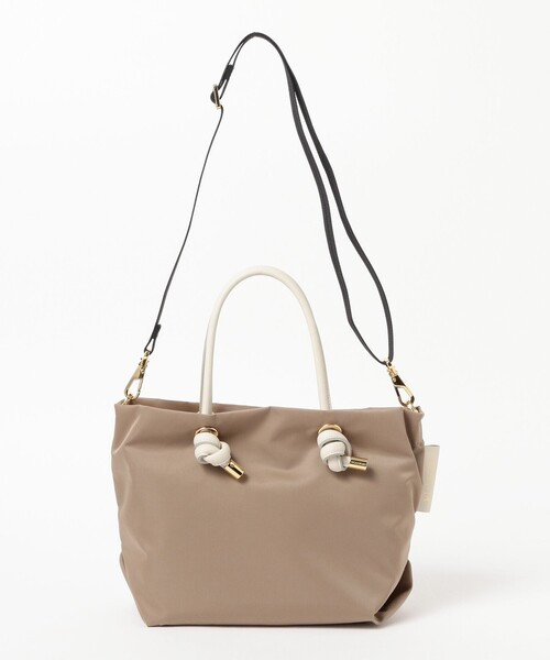 Demi-Luxe BEAMS（デミルクス ビームス）の「VIOLAd’ORO / BIANCA ナイロン トートバッグ S（トートバッグ・レディース・チャコールグレー/ライトブラウン/ブラウン系その他4・ONE SIZE）」の9枚目の写真