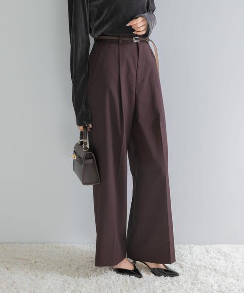 URBAN RESEARCH ROSSO WOMEN(アーバンリサーチ ロッソ)の「防シワハイウエストワイドスラックス(その他パンツ・レディース・ブラック/モカ/ブラウン・38/36/34/TALL)」の3枚目の写真