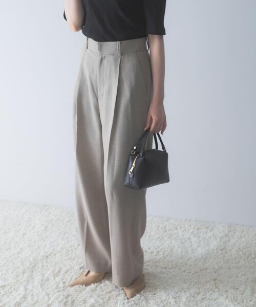 URBAN RESEARCH ROSSO WOMEN(アーバンリサーチ ロッソ)の「防シワハイウエストワイドスラックス(その他パンツ・レディース・ブラック/モカ/ブラウン・38/36/34/TALL)」の4枚目の写真