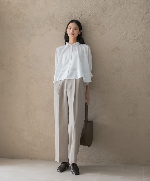 URBAN RESEARCH ROSSO WOMEN(アーバンリサーチ ロッソ)の「防シワハイウエストワイドスラックス(スラックス・レディース・ブラック/モカ・38/36/34/TALL)」の5枚目の写真