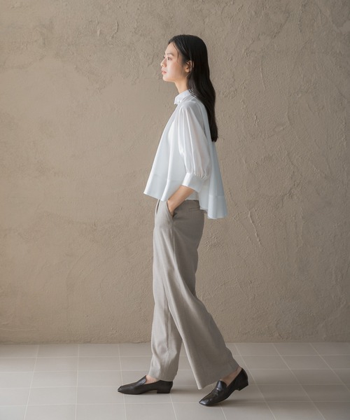 URBAN RESEARCH ROSSO WOMEN(アーバンリサーチ ロッソ)の「防シワハイウエストワイドスラックス(スラックス・レディース・ブラック/モカ・38/36/34/TALL)」の7枚目の写真