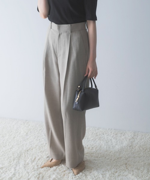 URBAN RESEARCH ROSSO WOMEN(アーバンリサーチ ロッソ)の「防シワハイウエストワイドスラックス(スラックス・レディース・ブラック/モカ・38/36/34/TALL)」の10枚目の写真
