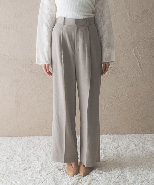 URBAN RESEARCH ROSSO WOMEN(アーバンリサーチ ロッソ)の「防シワハイウエストワイドスラックス(スラックス・レディース・ブラック/モカ・38/36/34/TALL)」の12枚目の写真