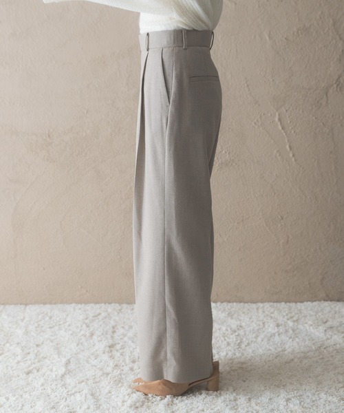 URBAN RESEARCH ROSSO WOMEN(アーバンリサーチ ロッソ)の「防シワハイウエストワイドスラックス(スラックス・レディース・ブラック/モカ・38/36/34/TALL)」の13枚目の写真