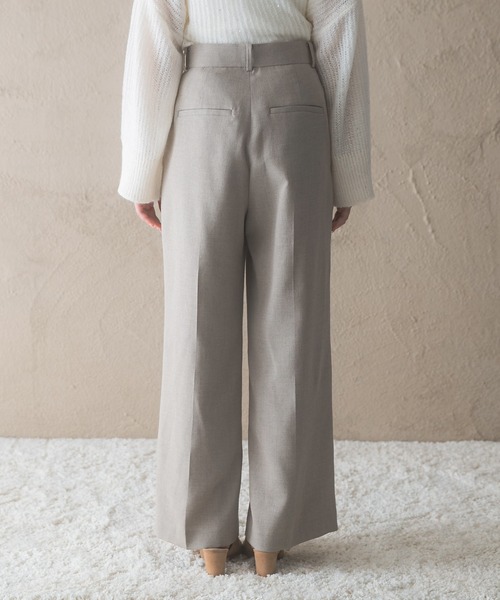 URBAN RESEARCH ROSSO WOMEN(アーバンリサーチ ロッソ)の「防シワハイウエストワイドスラックス(スラックス・レディース・ブラック/モカ・38/36/34/TALL)」の14枚目の写真