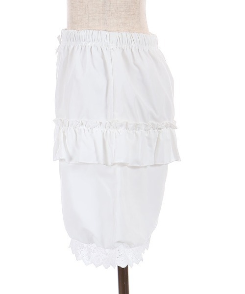 axes femme POETIQUE(アクシーズファムポエティック)の「コットンレースドロワーズ(その他パンツ・レディース・ホワイト/ブラック・MEDIUM)」の4枚目の写真